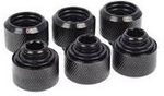 Alphacool Eiszapfen 16mm HardTube Anschraubt&uuml;lle G1/4 - Deep Black Sixpack (17379)