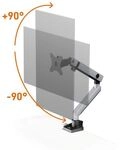 Monitor Halterung SELECT PLUS mit Arm f&uuml;r 1 Monitor, Tischbefestigung (509623)