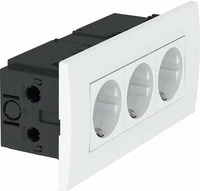 OBO Bettermann Vertr Steckdoseneinheit 3fach 84x185x59 rws SDE-R (6119414)