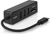 Nedis CCGB64250BK01 laptop-dockingstation & portreplikator Kabelgebunden USB Typ-C