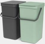 Brabantia Sort & Go Rechteckig Kunststoff Gr&uuml;n - Grau (214462)