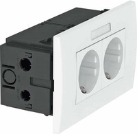 Steckdoseneinheit SDE-RW D0RT2B Modul 45 2fach 84x140x59mm (6119429)
