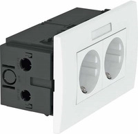 Vertr Steckdoseneinheit 2fach 84x140x59 rws SDE-R (6119427)