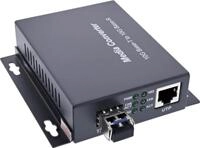 InLine Netzwerk Media Konverter 10Gb/s TP zu SFP+ LWL fuer LC Duplex SM (66659F)