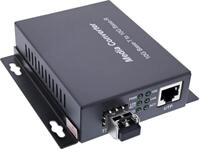 InLine Netzwerk Media Konverter 10Gb/s TP zu SFP+ LWL fuer LC Duplex MM (66659E)
