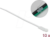 Delock 18957, DeLOCK Cable Tie with Label Tap - Kabelbinder - 27cm - wei&szlig; (Packung