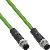 InLine&reg; Industrie Netzwerkkabel, M12 4-pin D-kodiert Stecker/Stecker, PUR, 7,5m