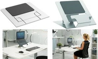 Fellowes Hylyft Laptop Riser - Notebook-St&auml;nder - Silber (5010501)