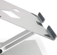 DURABLE RISE - Aufstellung - faltbar - f&uuml;r Notebook / Tablet - Aluminium - Silber -