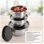 Genius Sch&uuml;ssel-Set Edelstahl Set 6-tlg. schwarz silber (06428)