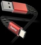 Hama Extreme USB Kabel 1,5 m USB 2.0 USB A USB C Schwarz - Rot (00201540)