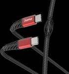 Hama Extreme USB Kabel 1,5 m USB 2.0 USB C Schwarz - Rot (00201542)