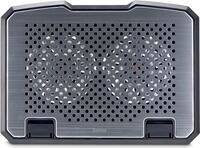 Hama Laptop-K&uuml;hler Aluminium, neigbar, leise, 2 L&uuml;fter, bis 40 cm (15,6), SW
