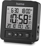 Hama Digitaler Funkwecker Rhodos, LCD, Schwarz (00185895)