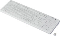 Renkforce RF-WRK-300 Kabellos Hygiene-Tastatur Deutsch QWERTZ Windows Wei&szlig; matt
