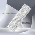 ALOGIC ASKBT3M-DE Tastatur Heimb&uuml;ro Bluetooth QWERTZ Deutsch Wei&szlig; (ASKBT3M-DE)