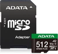 CARD ADATA SPEED PLUS microSDXC 512 GB (UHS-I U3, Class 10, V30, A2)