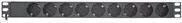 InLine&reg; 48,30cm (19) Steckdosenleiste, 9-fach Schutzkontakt, ohne Schalter, 2m,