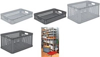 keeeper Aufbewahrungskorb robert, 64 Liter, nordic-grey robuster Transportkorb,