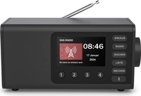 Hama Digitalradio DR1001, FM/DAB/DAB+/Bluetooth&reg; RX, Radiowecker, Schwarz (00054260)