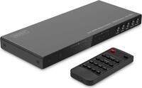 DIGITUS - Video/Audio-Schalter - Multi-Viewer, 4K/30Hz - 4 x 2 - Desktop (DS-55345)