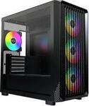 Montech X5M PC-Geh&auml;use, Midi-Tower, Micro-ATX, ARGB, Tempered Glass - schwarz (X5M