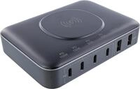 InLine&reg; Qi Powerstation Multiport, Netzteil, Ladeger&auml;t, 4x USB Typ-C, 2x USB...