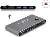 DeLOCK 18646 Tastatur/Video/Maus (KVM)-Switch Anthrazit (18646)