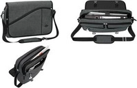 WEDO Notebook-Umh&auml;ngetasche Messenger Bag COLLEGE, grau aus Polyester,