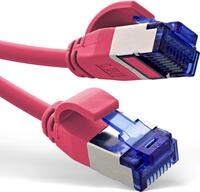 InLine&reg; Patchkabel Slim, Cat.6A, S/FTP, TPE (LSZH) flexibel, PoE, magenta, 25m
