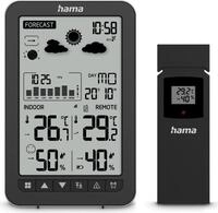 Hama Wetterstation Ko Samui, mit Au&szlig;ensensor, Funk, Wecker, Schwarz (00222219)