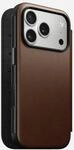 Nomad Modern Leather Folio Schutzh&uuml;lle iPhone 17 Pro Folio Braun 16 cm