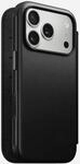 Nomad Modern Leather Folio Schutzh&uuml;lle iPhone 17 Pro Schwarz 6,3 Folio