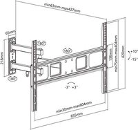 Goobay Basic TV-Wandhalterung Basic FULLMOTION (L), Schwarz - f&uuml;r Fernseher von