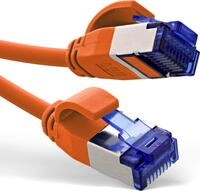 InLine&reg; Patchkabel Slim, Cat.6A, S/FTP, TPE (LSZH) flexibel, PoE, orange, 30m