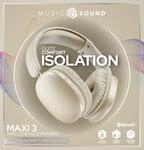 Cellularline Music & Sound Bluetooth Headphone MAXI 3 White (BTHEADBMSMAXI3W)