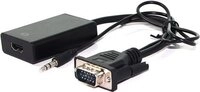 VALUE - HDMI-Adapter - HDMI / VGA / Audio - HDMI (W) bis HD-15, stereo mini jack (M)