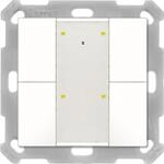 MDT technologies Taster Plus TS 55 4-fach, Reinwei&szlig; gl&auml; BE-TA55P4.G2 (BE-TA55T4.G2)