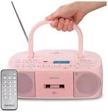 MEDION LIFE DRX-1 Plus Boombox pink DAB+ FM Bluetooth CD Kassetten-Radio