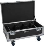 ROADINGER Flightcase 6x AKKU UP-4 QCL Spot QuickDMX MK2 mit Ladefunktion und Rollen