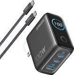 ANKER Charger 100W Ladeger&auml;t inkl. Display 2x USB-C 1x USB-A dunkelgrau (B121BGZ1)