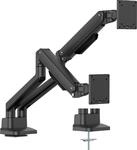 IIYAMA Tischhalterung 100x100 dual 2x12kg/24-32/Gasdruckfeder/schwarz (DS4002C-B1)