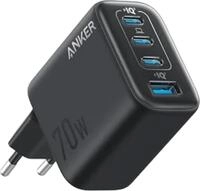 Anker Zolo Charger 70W Ladeger&auml;t 4-Port 3x USB-C 1x USB-A GaN Schwarz