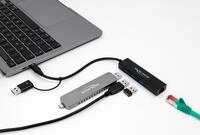 Delock - Hub - 3 x USB 3,2 Gen 1 + 1 x 10/100/1000 + 1 x USB-C 3,2 Gen 1 - Desktop