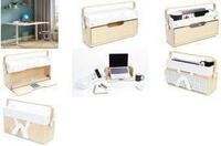 ALBA Mobile Aufbewahrungsbox ERGOBOX, buche/wei&szlig; aus Holz, ABS-Kunststoff und PET,