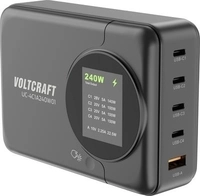 Voltcraft UC-4C1A240W01 USB Ladestation USB-C USB-A PD 3.0 Schwarz Innenbereich