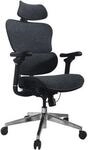 Equip Ergonomischer B&uuml;rostuhl mit Kopf und Armst&uuml;tzen bl-sw lite Retail...