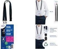 AVERY Lanyard mit Doppel-Karabiner, 20 x 440 mm, schwarz Doppelkarabiner aus Metall,