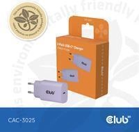 Club 3D Lifestyle Ladeger&auml;t USB-C 30Watt 2Stk lila retail (CAC-3025)