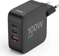 Hama Schnellladeger&auml;t, GaN, 2x USB-C, 1x USB-A, PD, 100 W, Schwarz (00201962)